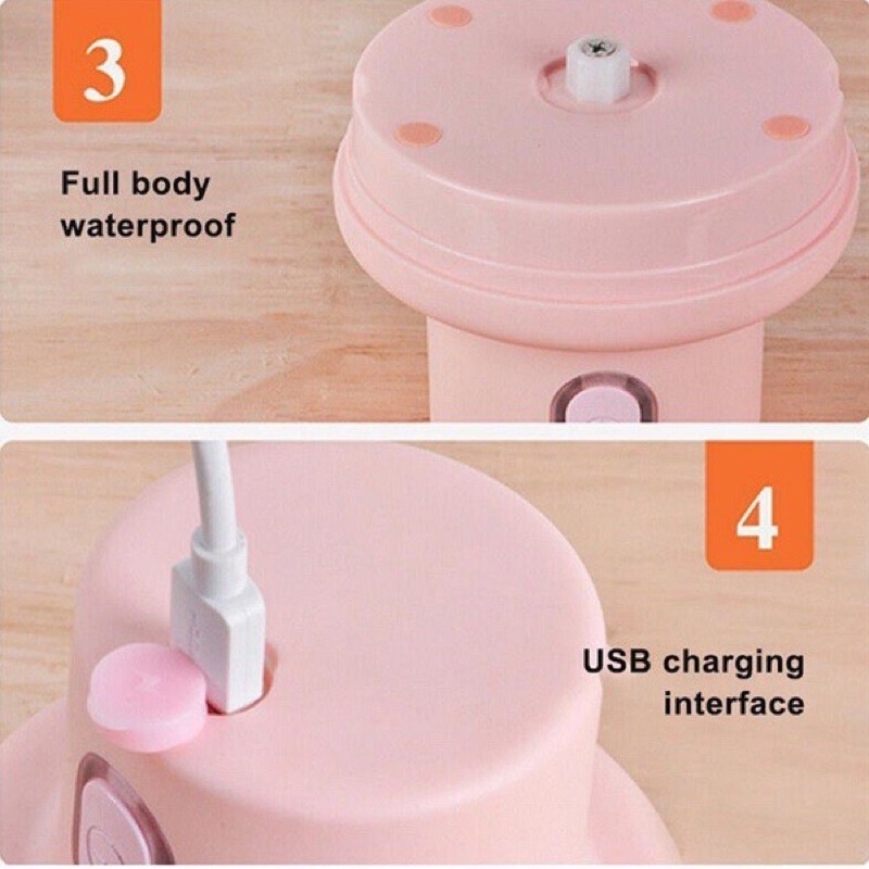 Máy Xay Tỏi Ớt Đa Năng ⚡𝑭𝑹𝑬𝑬 𝑺𝑯𝑰𝑷⚡Thể Tích 250ml - Máy Xay Mini Cầm Tay Có Cổng Sạc Usb