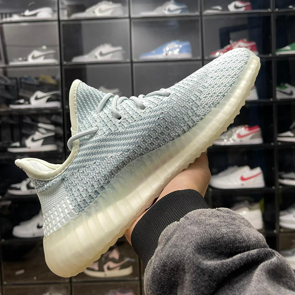 Giày Yz 350 V2 Cloud White, Yz 350 Trắng Xanh - Than.Shoes