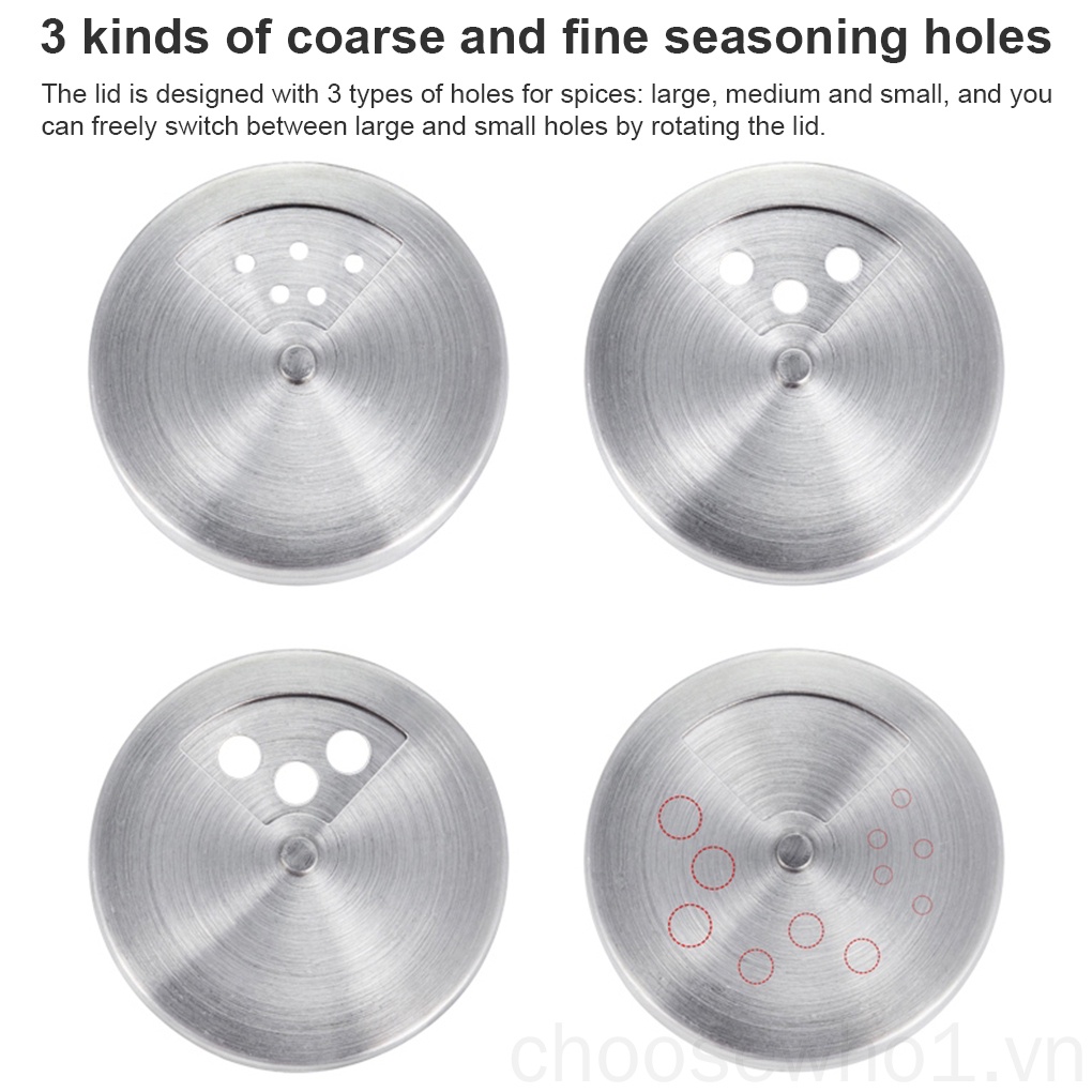 1 Hộp Đựng Gia Vị Bằng Kính Thép Không Gỉ 304