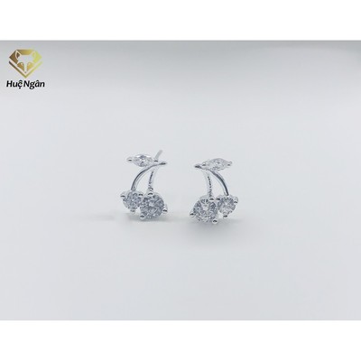 Bông tai bạc Ý 925 Huệ Ngân - Cherry xinh RYE140911