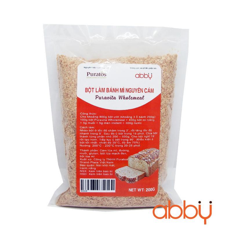 Bột làm bánh mì nguyên cám Puratos 200g