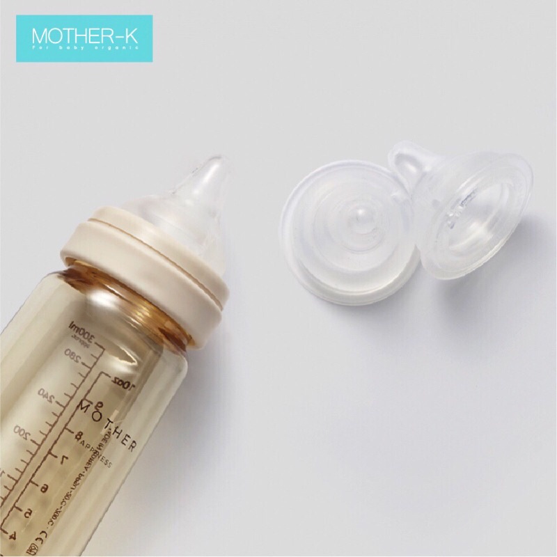 Set 2 Núm Ti Silicone Mother - K Hàn Quốc Nắp Được Núm Moyuum