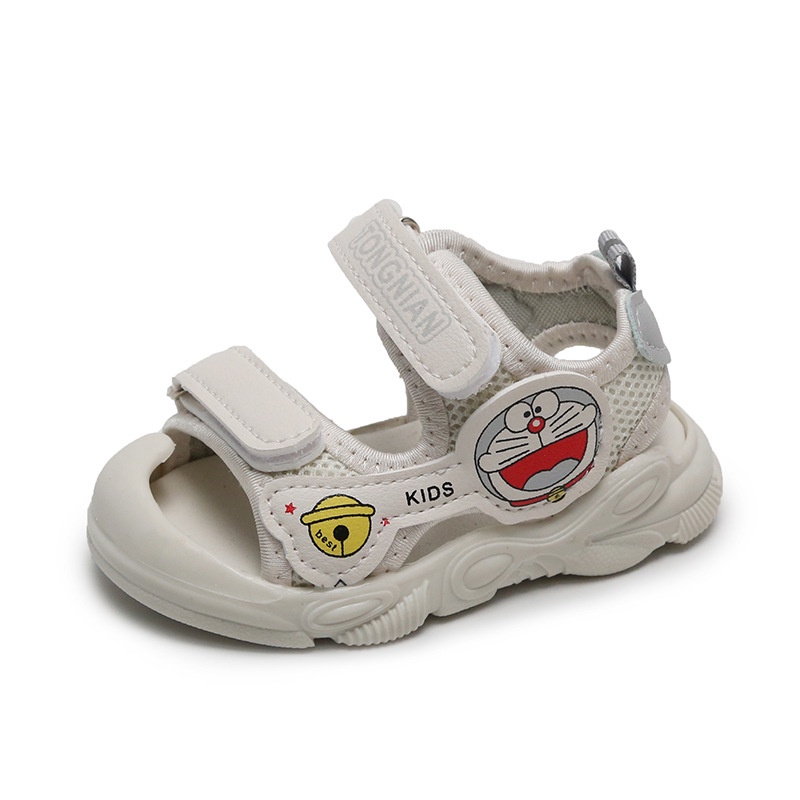 Sandal tập đi cho bé trai, bé gái họa tiết ddoorremon đáng yêu xinh xắn, thời trang da PU cao cấp, đế cao su mềm êm chân