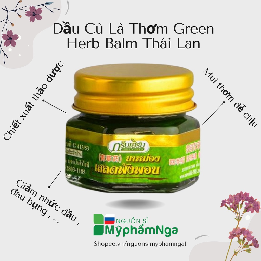Dầu Cù Là Thơm Green Herb Balm Thái Lan