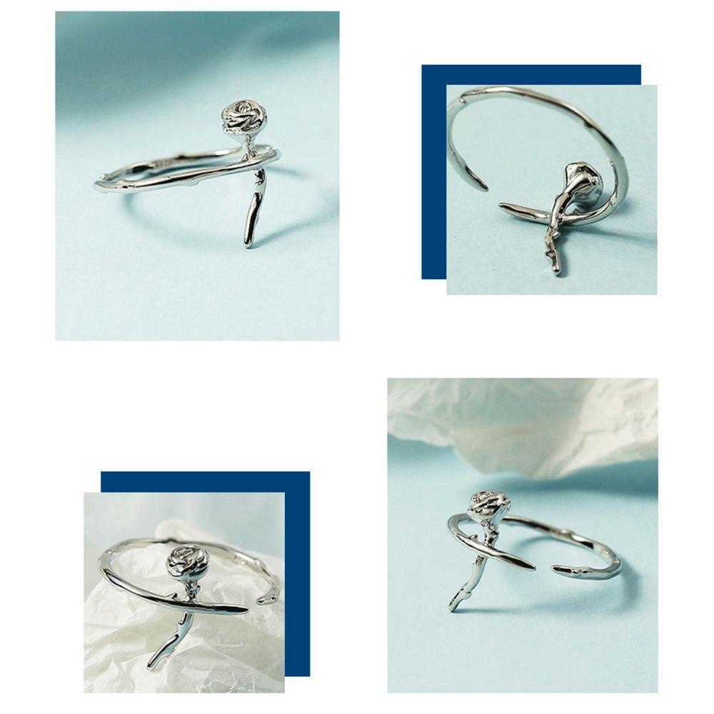 Nhẫn Thiết Kế Hình Hoa Hồng 3D Sáng Tạo Thời Trang Cho Nữ