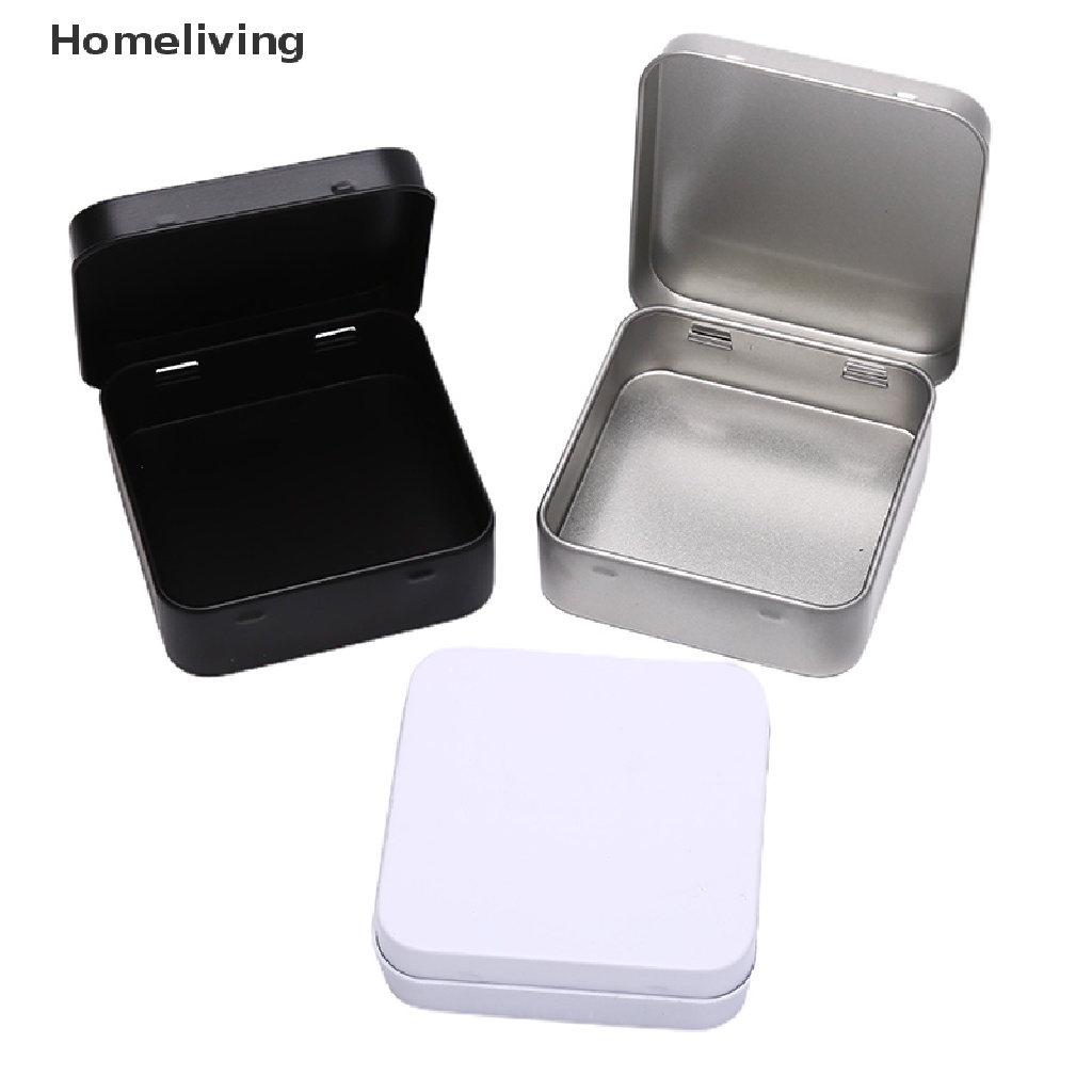 Hộp Thiếc Mini Hình Vuông Đựng Trang Sức / Đồng Xu Tiện Dụng Ốp