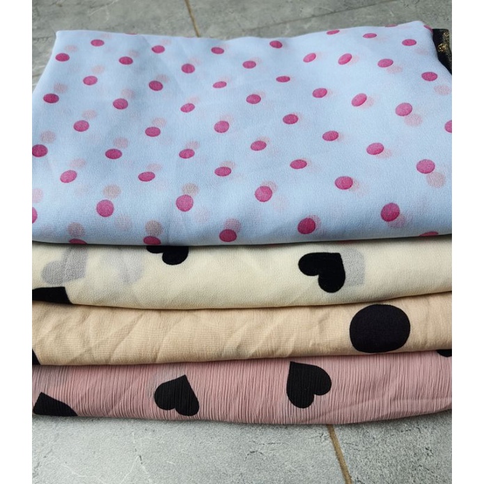 Vải chấm bi tập may đồ handmade 50cmx1m