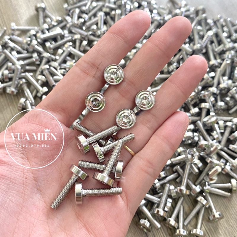 Full bộ ốc dàn áo mẫu Thái inox 304 gắn cho tất cả các dòng xe