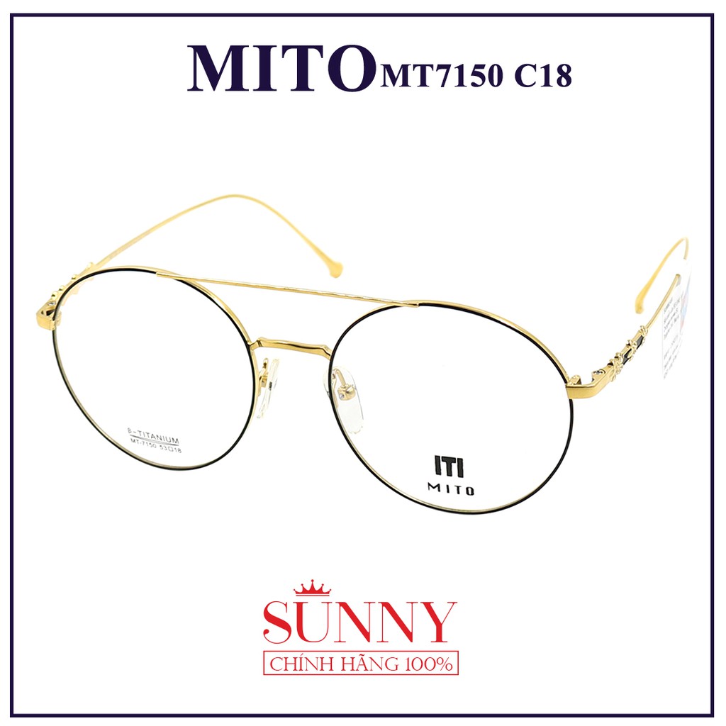 MT7150  - Gọng kính Mito unisex (nhiều màu) chính hãng Italia - - kèm tem chống hàng giả do bộ công an cấp