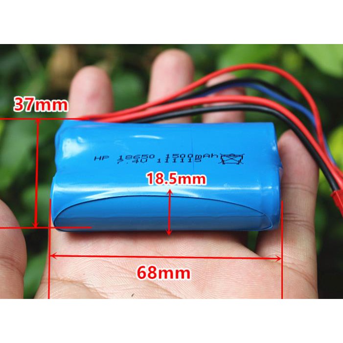 pin 18650 đóng cell 2s 7.4vol 8C
