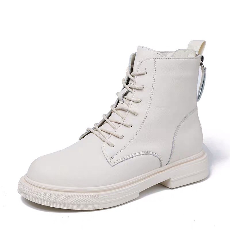 (Sẵn 36/38) Boots da lì khoá kéo sau hàng Quảng Châu | BigBuy360 - bigbuy360.vn