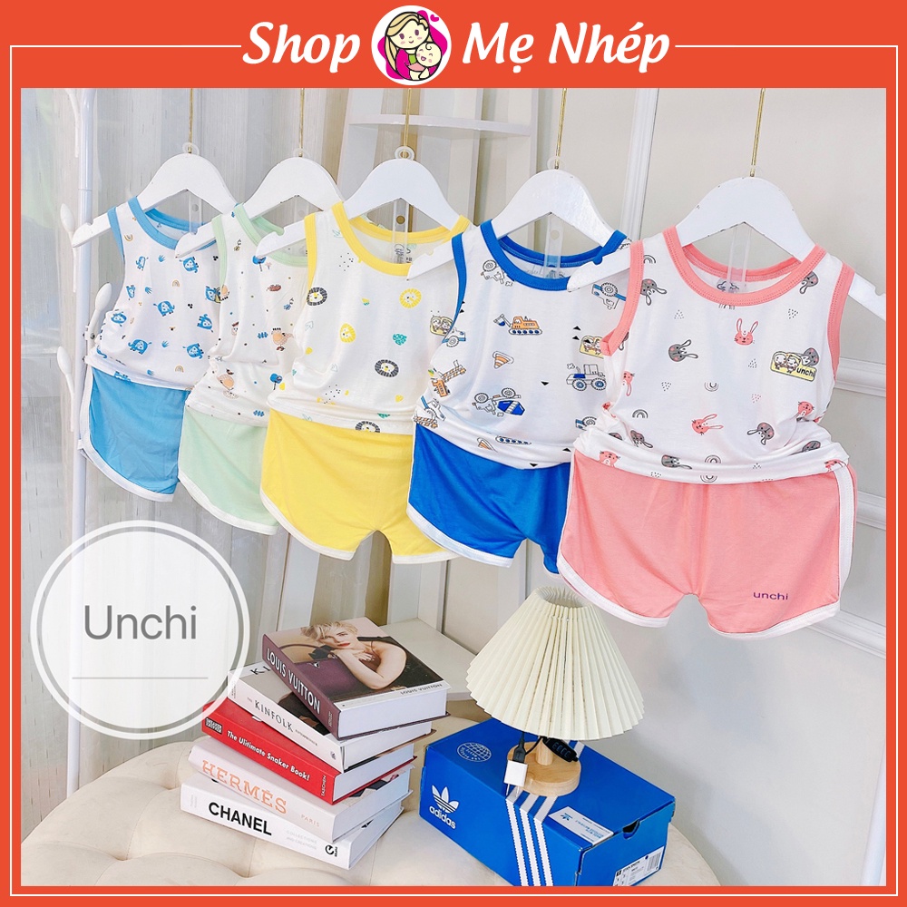 Bộ quần áo ba lỗ mùa hè cho bé trai, bé gái chất liệu thun lạnh, thoáng mát, thấm hút mồ hôi tốt (UC03)