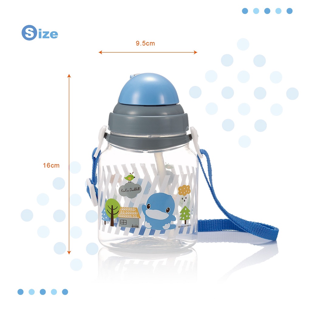 Bình uống nước có ống hút cho bé bằng nhựa PP KUKU KU5399 - 550ml