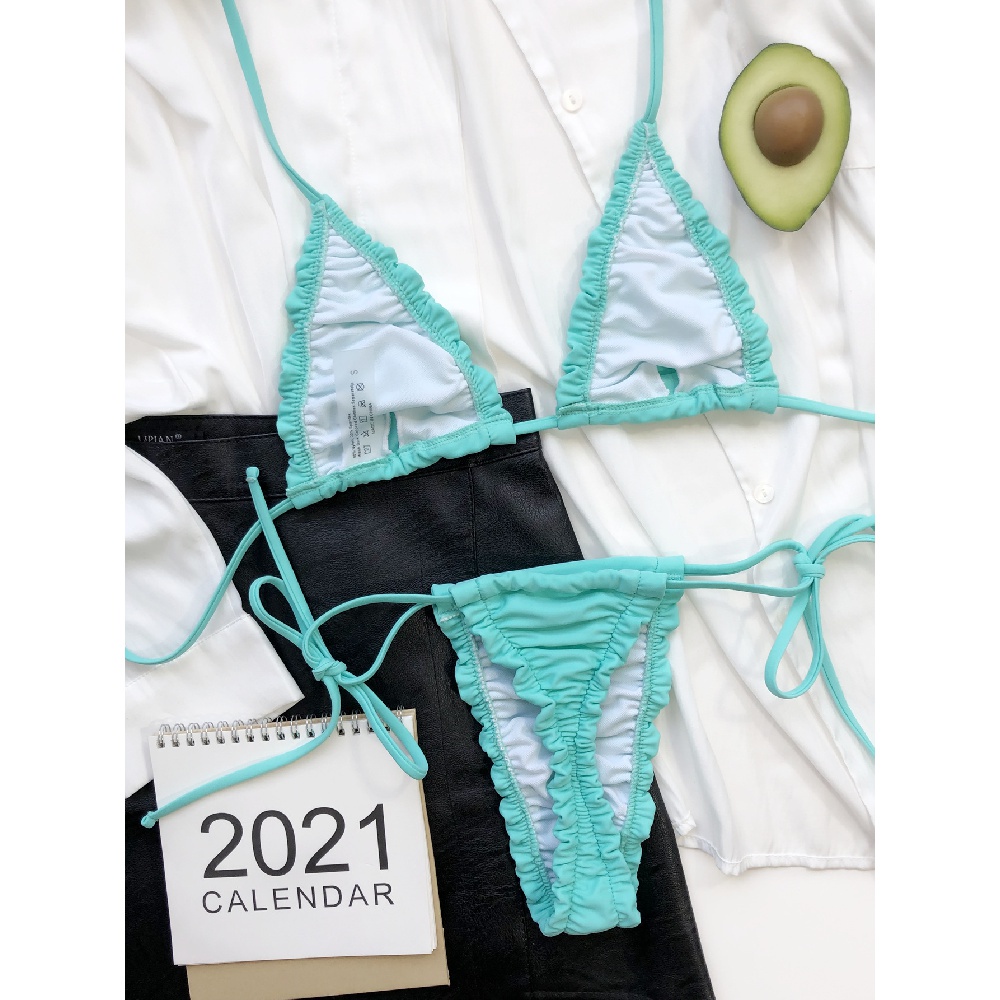 Bộ Bikini Hai Mảnh Màu Xanh Lá Có Thể Gấp Gọn Zj80 | BigBuy360 - bigbuy360.vn