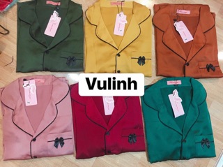 BỘ LỤA QUẦN DÀI TAY NGẮN