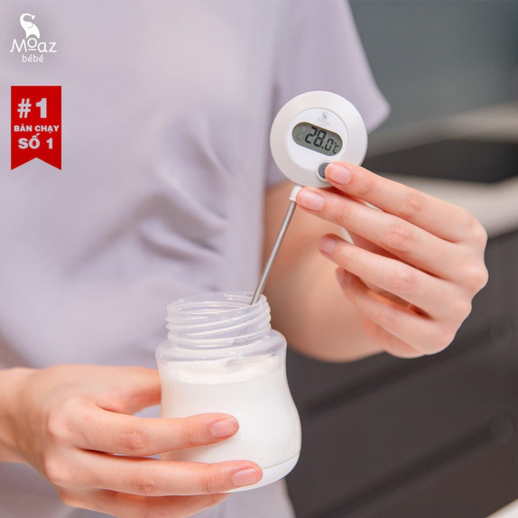 NHIỆT KẾ ĐO SỮA CHO BÉ MOAZ BEBE - MB020