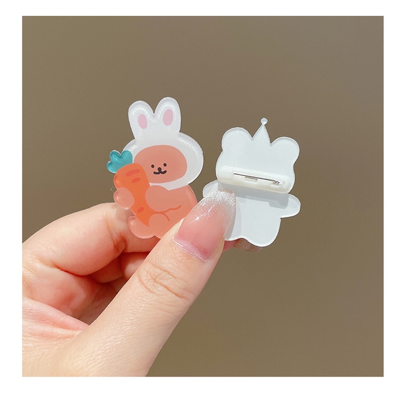 Set 4-10 Trâm Cài Áo Họa Tiết Hoạt Hình Phong Cách Hàn Quốc Xinh Xắn