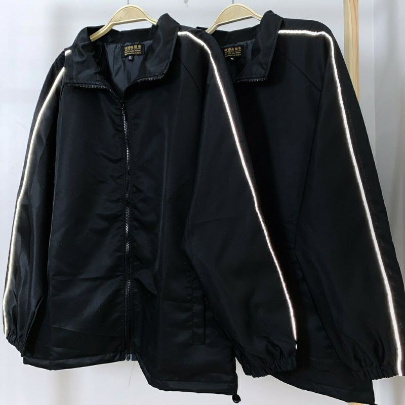 Áo khoác Jacket dù 2 sọc Phản Quang ( chất dù 2 lớp )