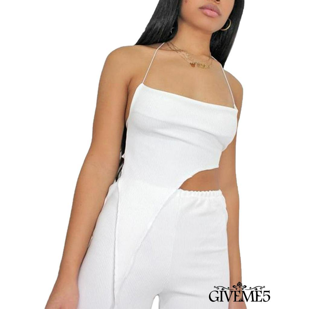 Áo Yếm Hai Dây Cột Sau Cổ Màu Trơn Gợi Cảm Cho Nữ