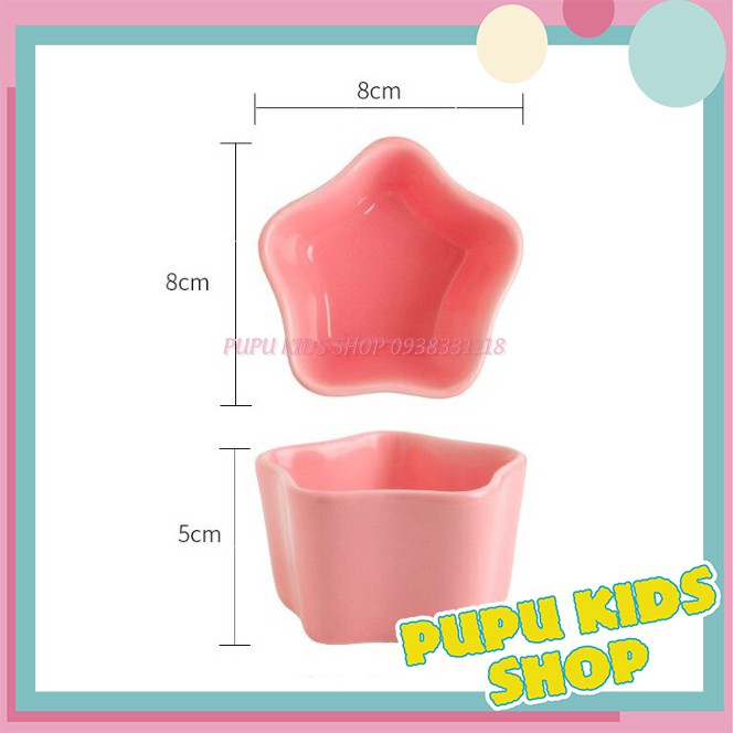 Bát Sứ Hình Sao Mini Cho Bé Ăn Dặm Kiểu Nhật, Chén Ăn Dặm 80ml