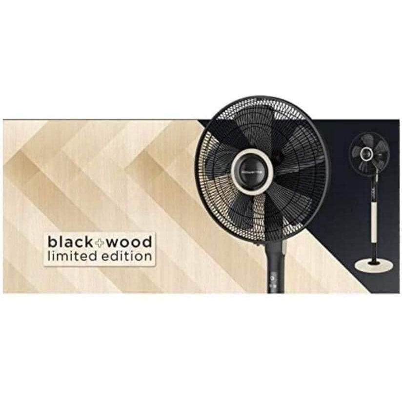 Quạt cây ROWENTA VU5880 màu black+wood, siêu mát, êm ái, có điều khiển từ xa, tiết kiệm điện năng