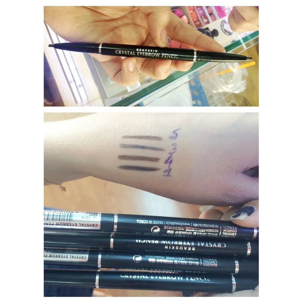 [ Hàng Chính Hãng] Chì Kẻ Mày Vặn 2 Đầu Beauskin Crystal Eyebrow Pencil Hàn Quốc ( ĐỦ .SỐ) + Tặng 1 khuôn mày | BigBuy360 - bigbuy360.vn
