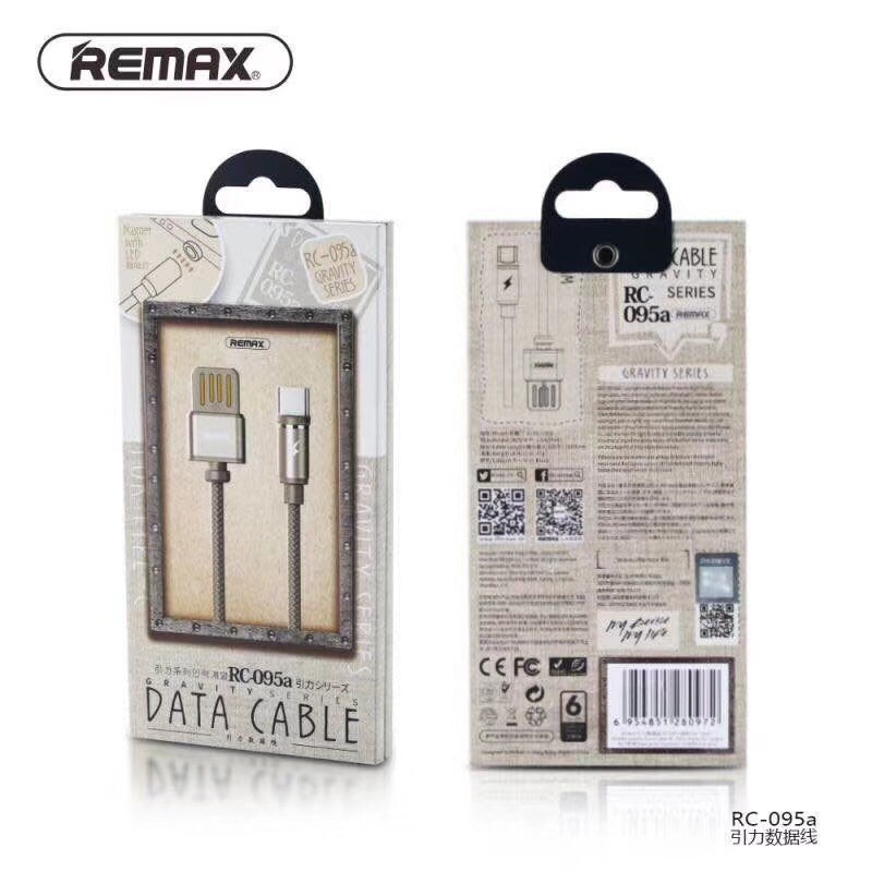 Cáp Sạc Từ Nam Châm Remax RC-095m Micro USB Android Dây Dù Chống ĐứtCó Đèn LED Chính HãngBảo Hành Toàn Quốc