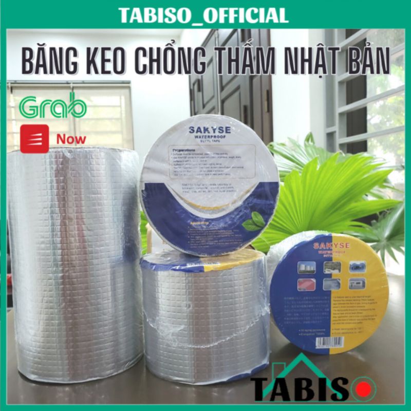 Băng Keo Chống Thấm Nhật Bản Sakyse chống thấm trên mọi bề mặt mái tôn trần sàn xịt, Miếng Dán Chống Thấm Dột - TABISO