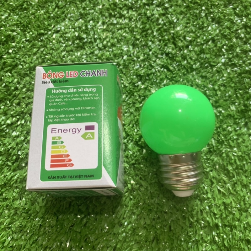 Bóng đèn led tròn nhiều màu trang trí 3w 5w, bóng led trái chanh trang trí