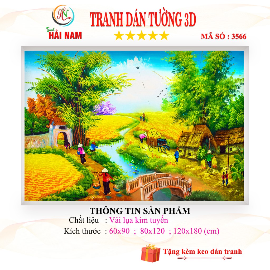 Tranh 3D cho người mệnh thổ - tranh phong thủy cho người mệnh thổ Vải lụa kim sa kích thước theo yêu cầu