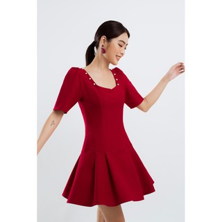 Đầm Xếp Li Cổ Vuông Dáng Xoè EDINI - D1219