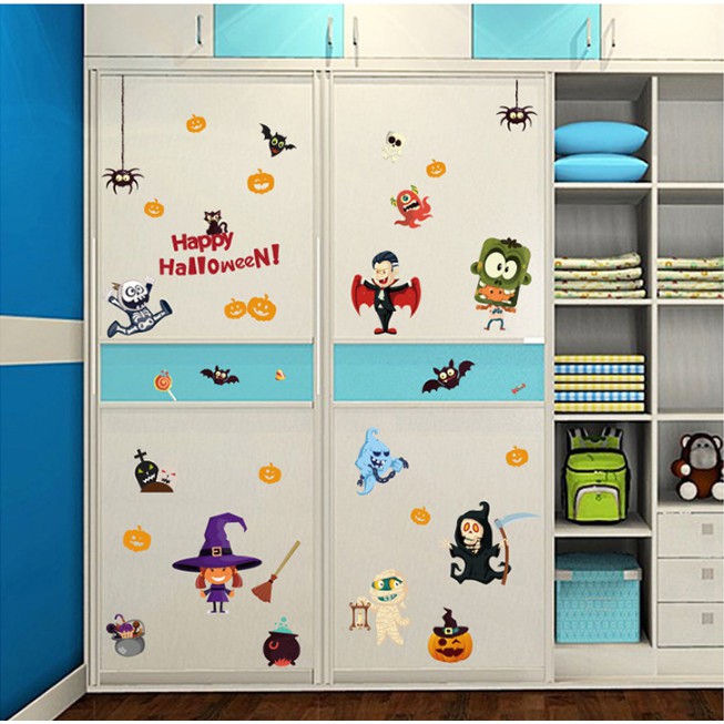 Decal trang trí tường Lễ Hội Halloween!! cho Bé