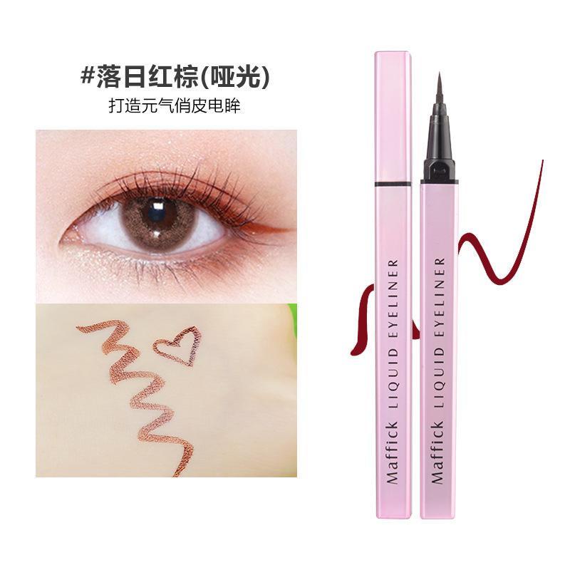 Bút kẻ mắt dạng lỏng Maffick 3 màu tự nhiên đầu bút mềm nhanh khô chống thấm nước không nhòe
