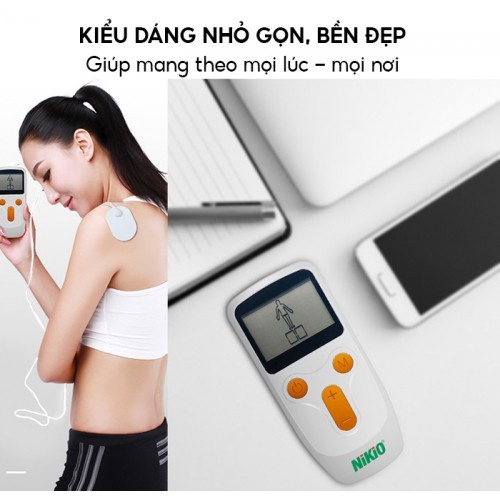 Máy Xung Điện Pin Sạc 8 Miếng Dán Nikio NK-101 - Giảm Đau Nhức Tê Bì Chân Tay Hiệu Quả