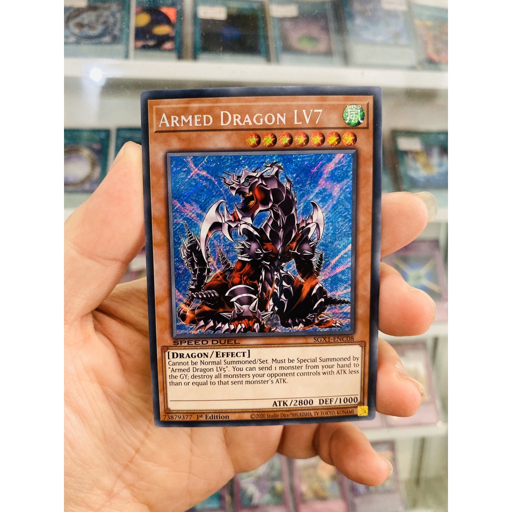 Thẻ Bài YugiOh! Mã SGX1-ENC08 - Armed Dragon LV7 - Secret Rare - 1st Edition