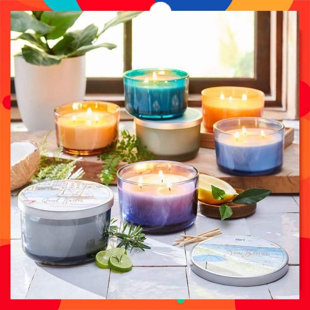 Nến Thơm Cao Cấp PIER 1 IMPORTS 14.5oz - Hàng Xuất Mỹ - 3 Bấc