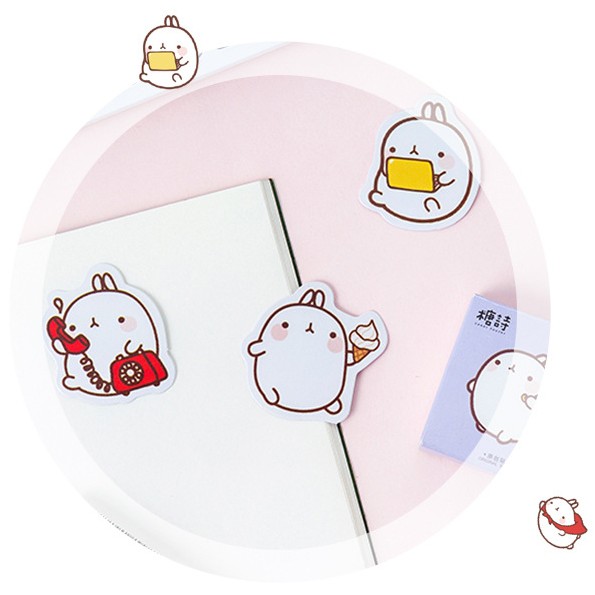 Hộp 45 miếng sticker mẫu thỏ khoai tây