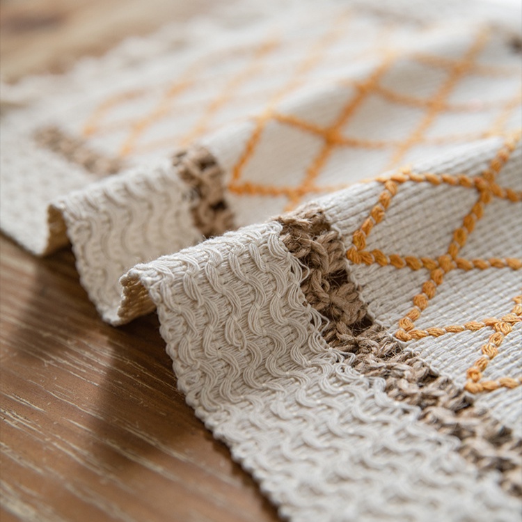 Khăn trải bàn phối tua rua tg phong cách đồng quê Mỹ