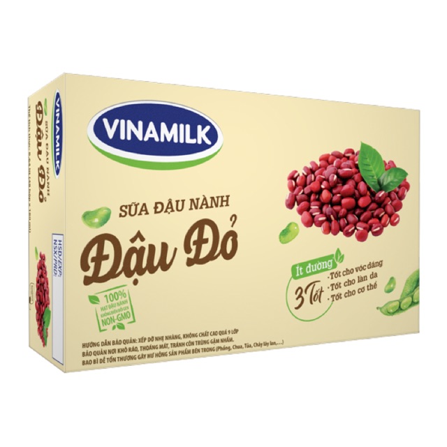 Sữa đậu nành Đậu đỏ 180ml hàng mới!