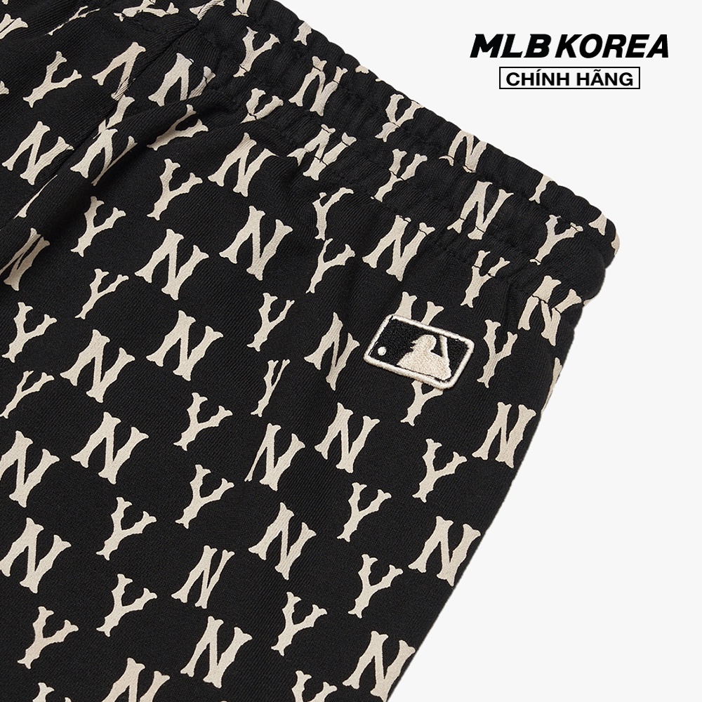 MLB - Quần jogger lưng thun Monogram Allover 3ATPM0121-50BKS