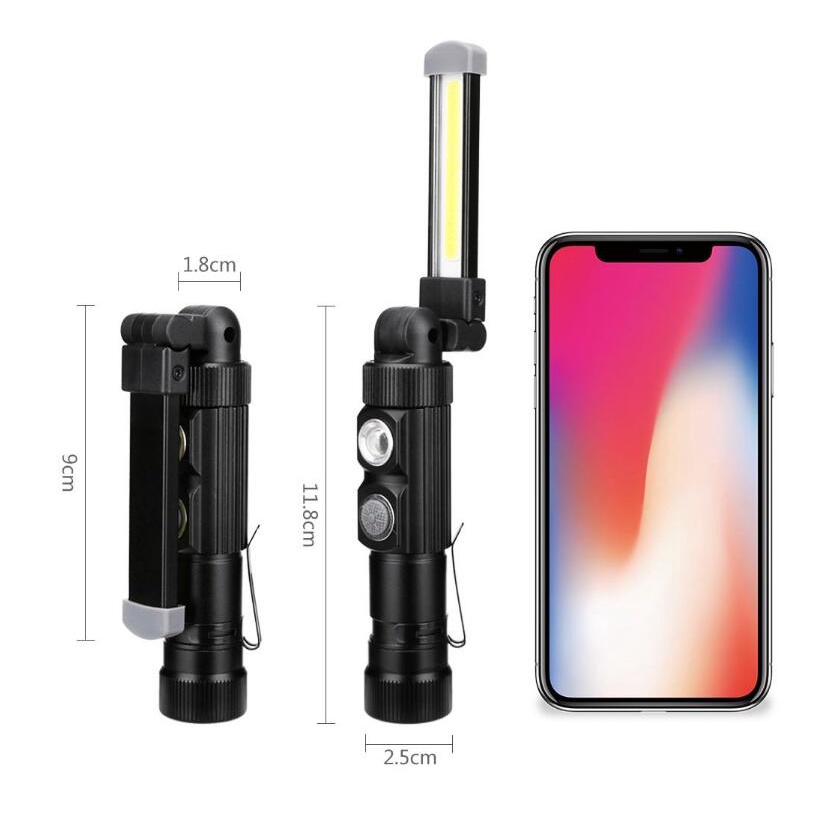 Đèn LED COB 5 Chế Độ Sáng 2000Lm Có Thể Sạc Lại Kèm Phụ Kiện