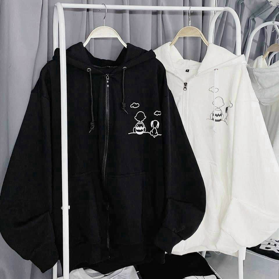 ÁO KHOÁC HOODIE NỮ TAY BỒNG CHÓ NHỎ HOÀNG HÔN XINH SIÊU CUTE