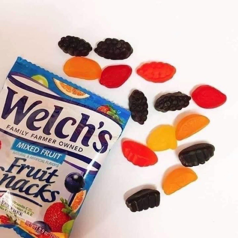 Kẹo dẻo trái cây Welch’s (22.7gr) (hsd 27.07.2021)