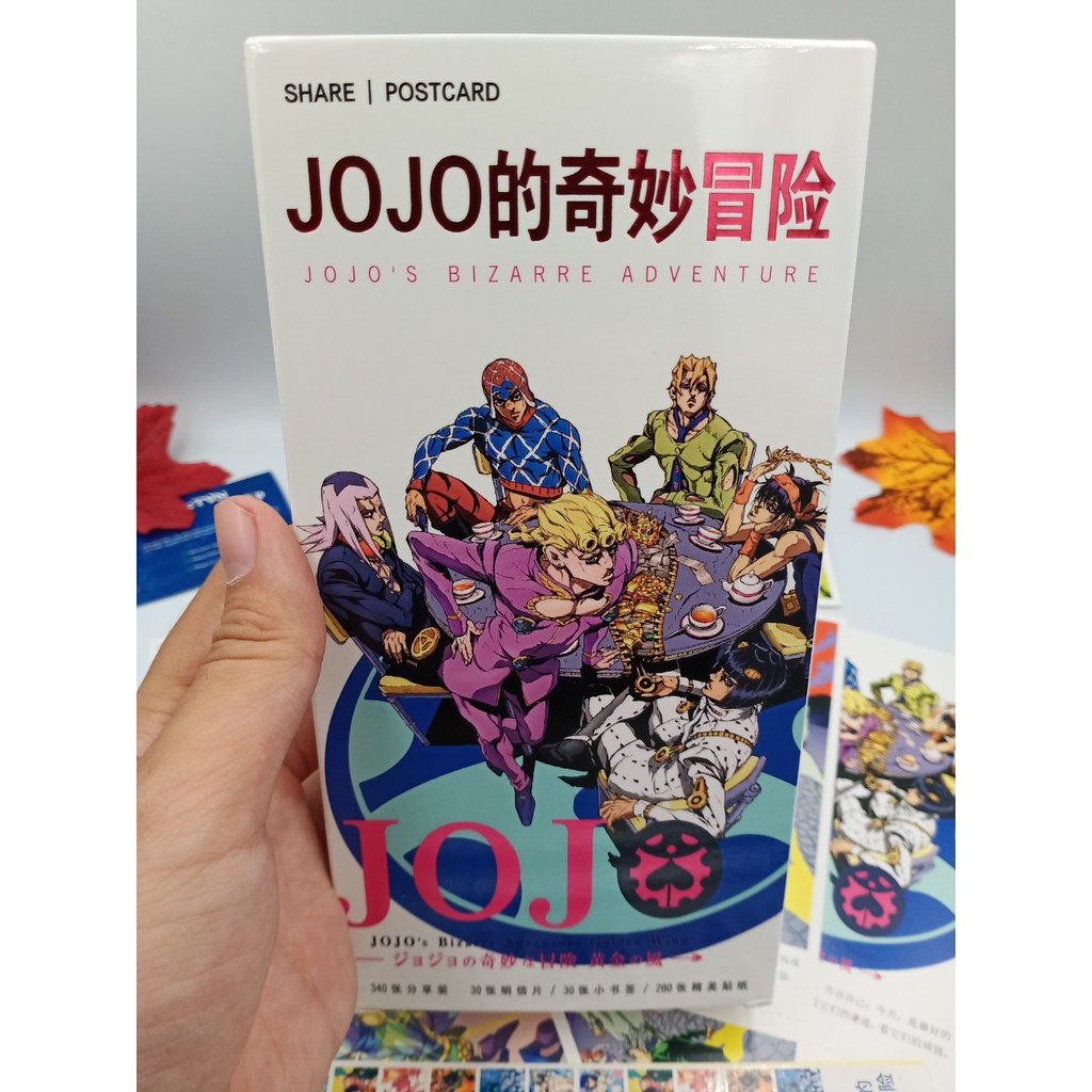 Hộp Postcard Bưu thiếp (Trọn bộ 340 Hình có Sticker) Anime/Manga JoJo no Kimyou na Bouken