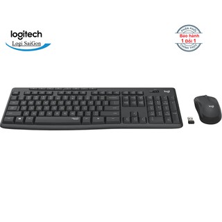 Bộ bàn phím & chuột không dây Logitech MK295 Silent - Công nghệ silent Touch giảm hơn 90% tiếng ồn, Full size