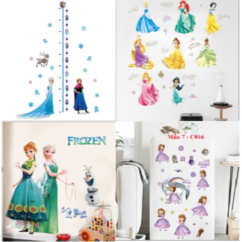 Decal Công chúa Elsa Anna Công chúa Disney