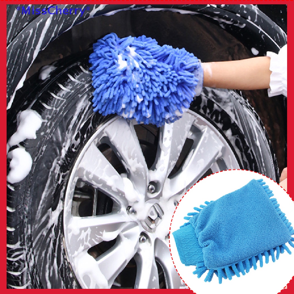 MCHY&gt; Paint Cleaner Microfiber Chenille Car Wash Cleaning Mitt Glove Cloth Home Duster new