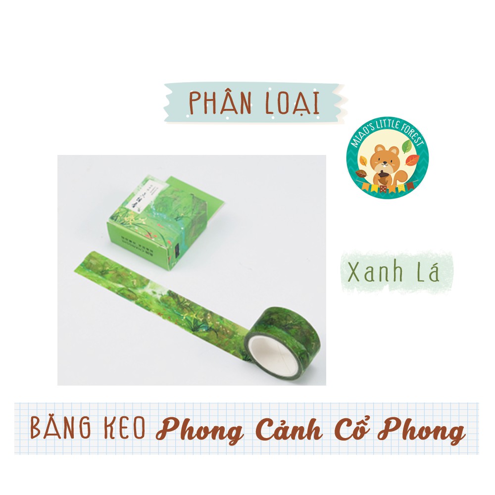 Washi Tape | Băng Keo Phong Cảnh CỔ PHONG | W22