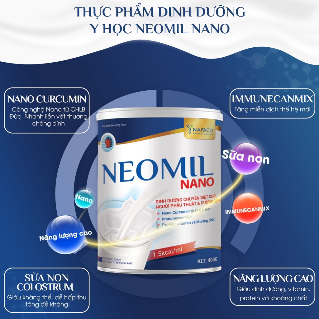 Sữa Neomil Nano 400g- Sữa tốt nhất cho người sau phẫu thuật