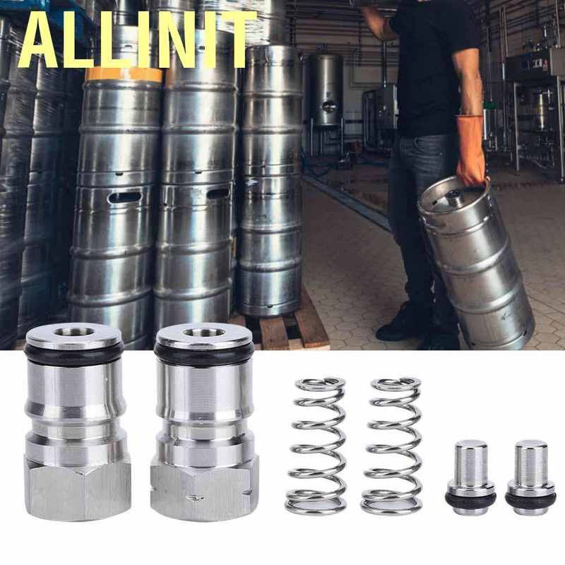 Allinit 304 Stainless Steel Homebrew Keg Ball Lock Post Connector Adapter 9/16in‑18 Brewing Accessory